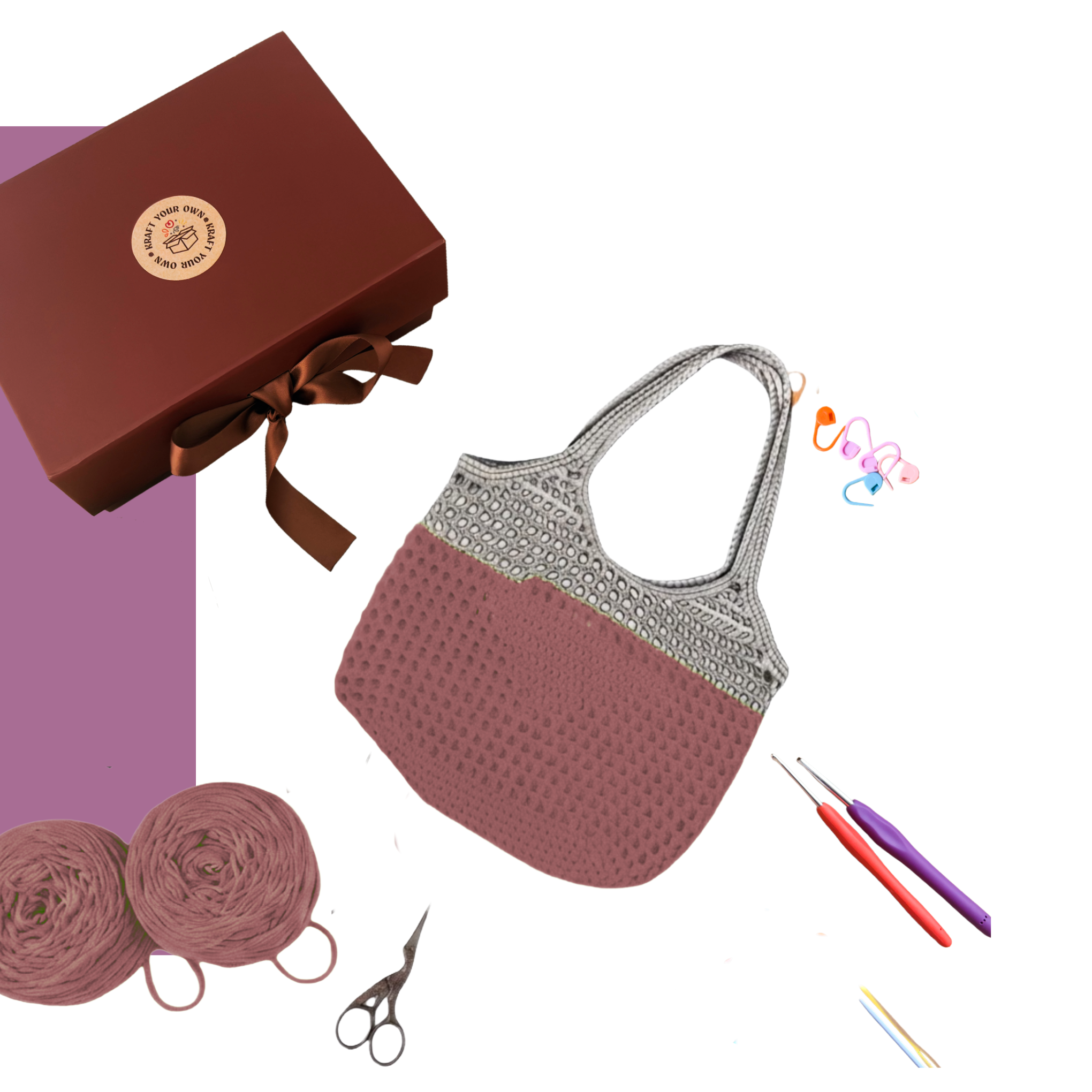 Smoky Berry - Structured Cotton Analog Bag Kit